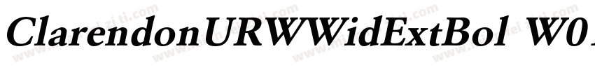 ClarendonURWWidExtBol W01 Obl字体转换